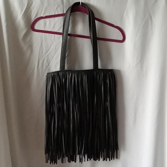 Black fringed purse - Picture 2 of 4